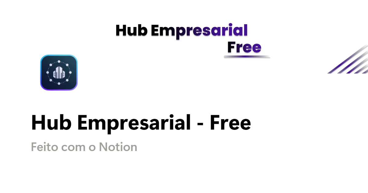 Capa do template de Notion Hub Empresarial Free